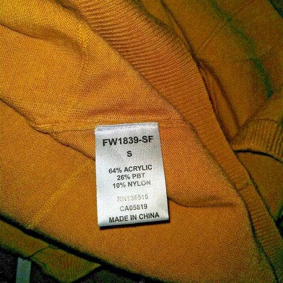 Stitches & Stripes Womens Sweater Size Small Yellow Raised Stripe Long S… - Picture 7 of 7